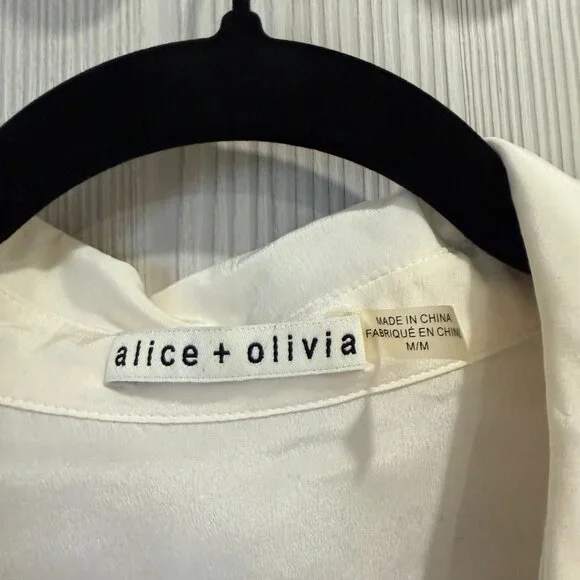 Alice and Olive Silk Tie Blouse (Size Medium Excellent Condition) - Picture 4 of 13